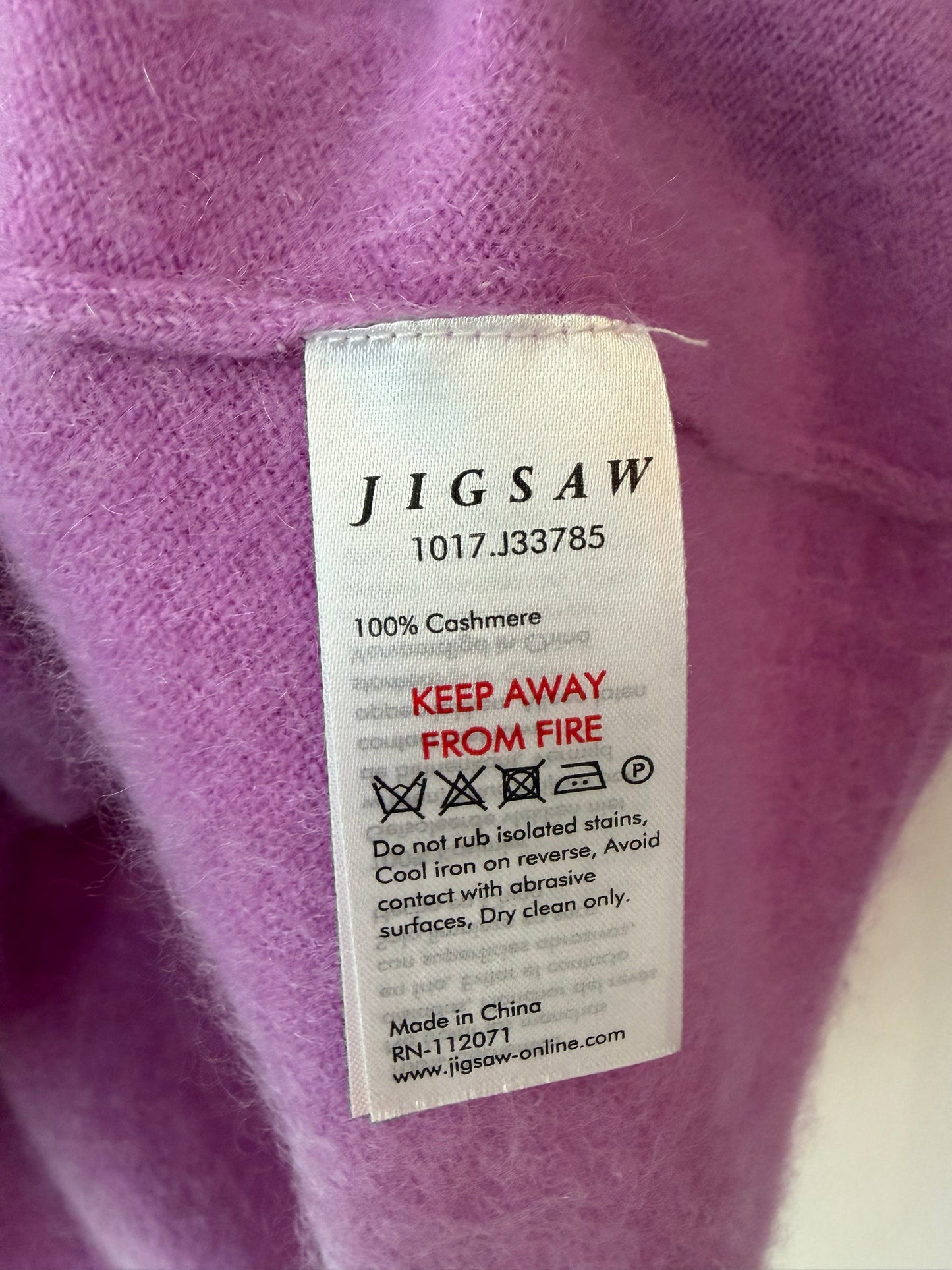 Jigsaw Cashmere Knit ~ size Small/Medium