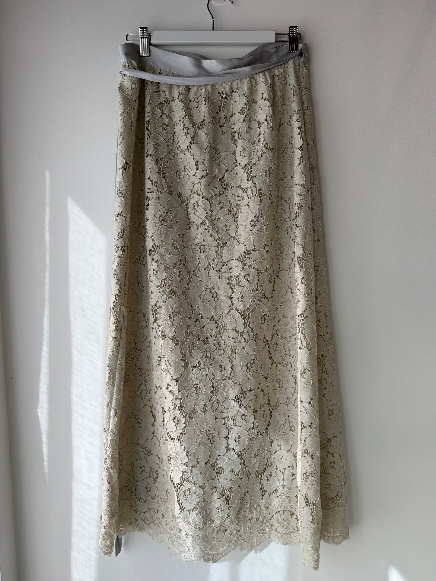Flannel Lace Wrap Skirt ~ Small/Medium