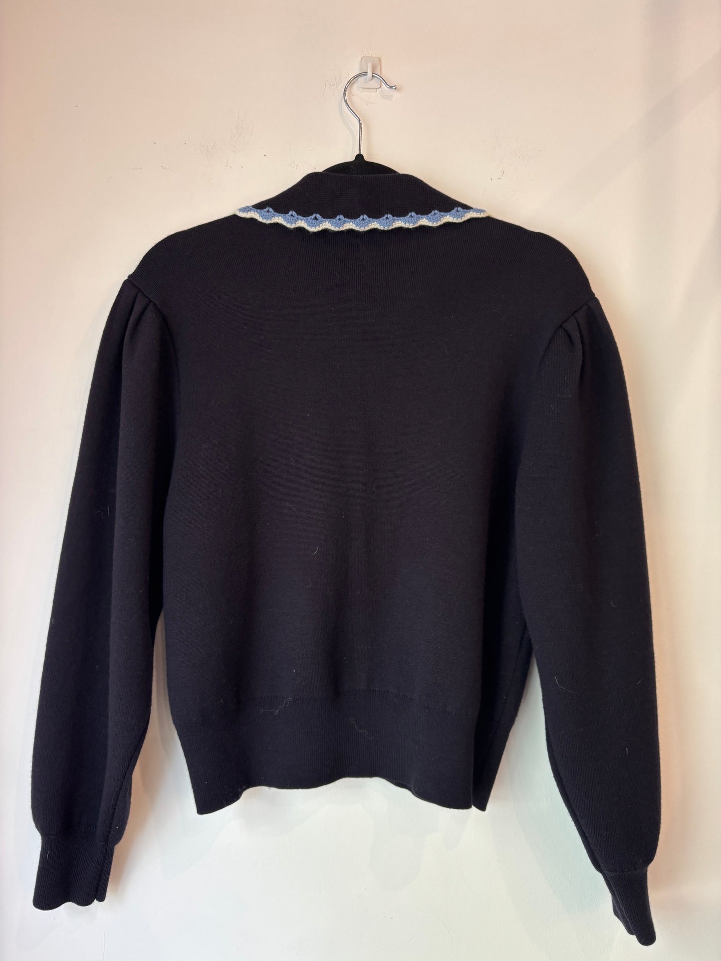 Sandro Crochet Collar Knit ~ size 2 (au M)