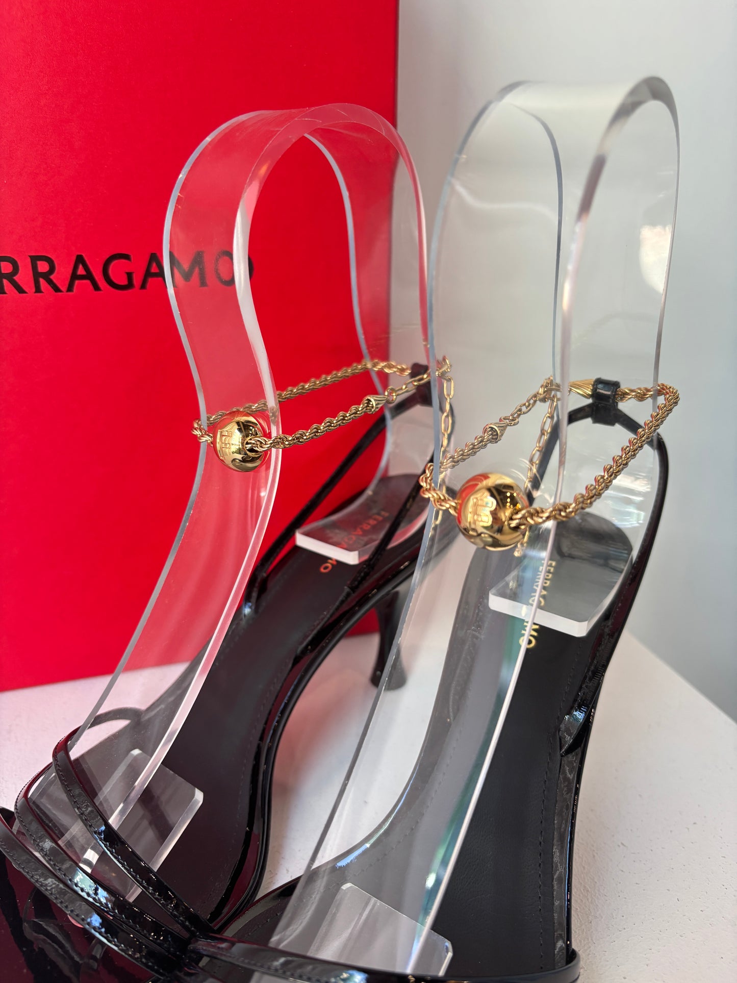 Ferragamo 'Denise' patent heels ~ size 7 (EU 37.5)