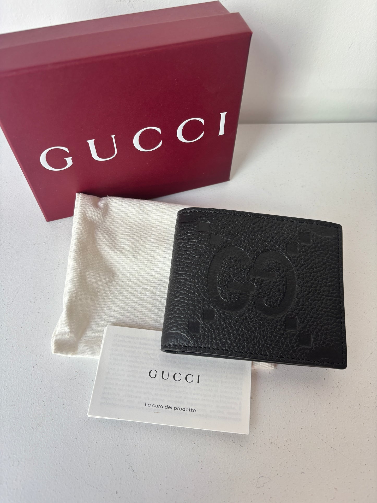 Gucci Jumbo Logo mens bifold wallet
