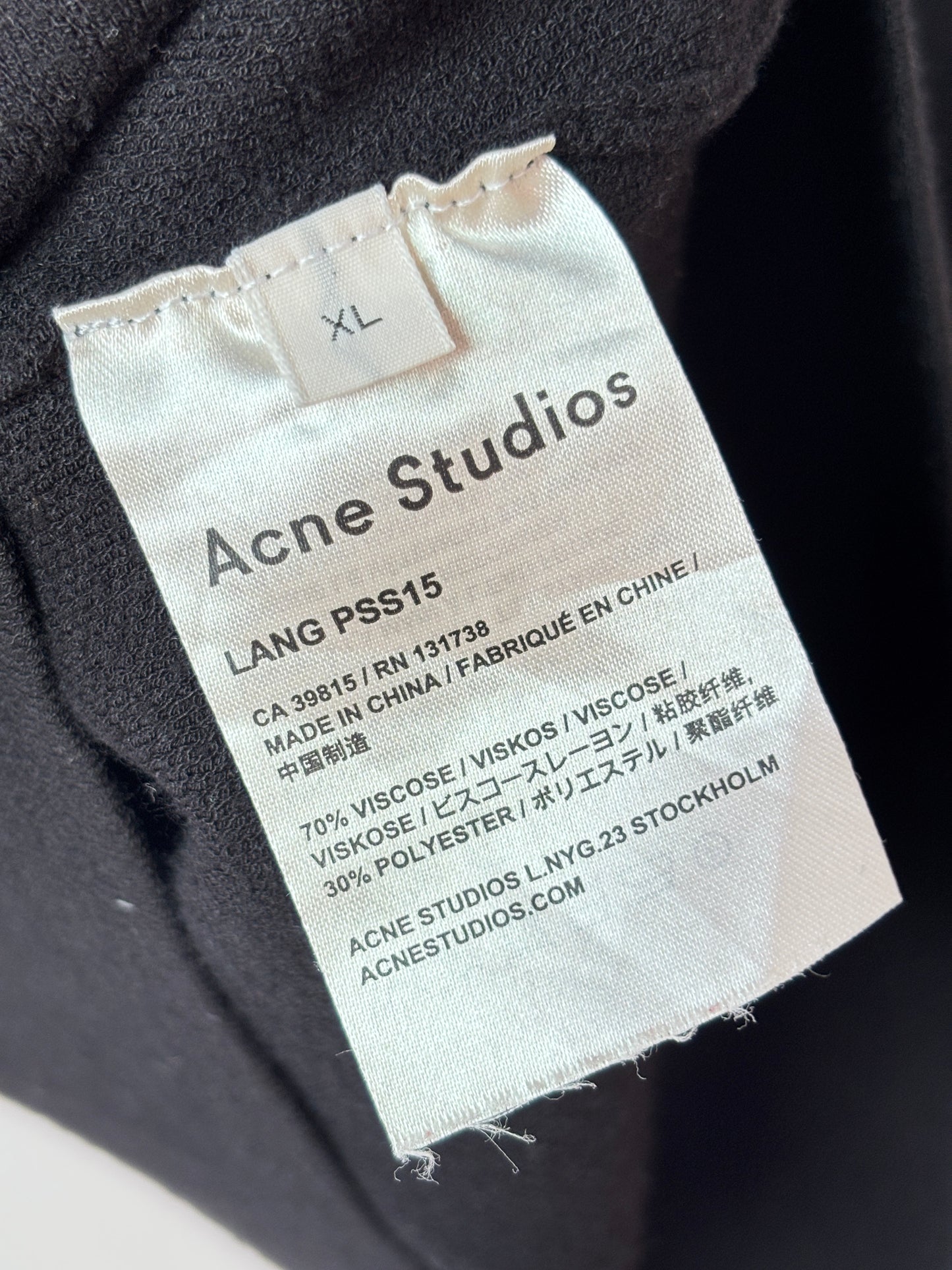 Acne Studios 'Lang' Sweatshirt ~ size XL