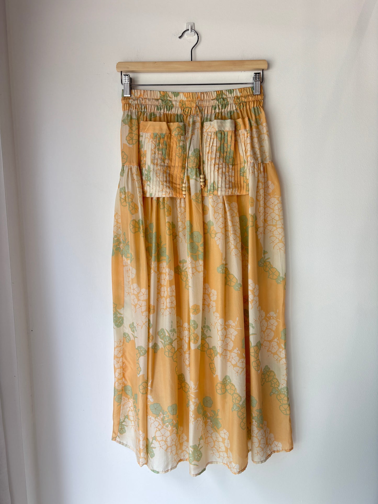 Flannel silk maxi skirt ~ size 1 (au 10)