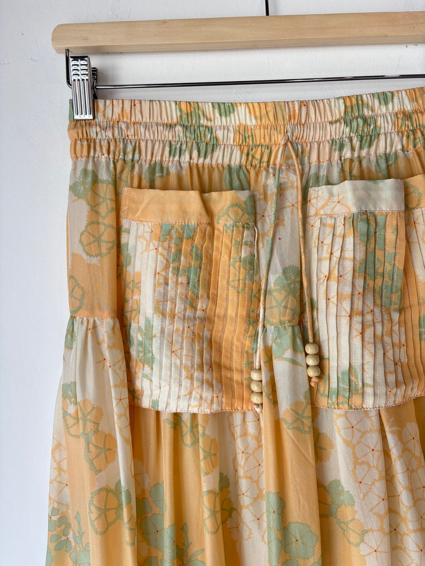 Flannel silk maxi skirt ~ size 1 (au 10)