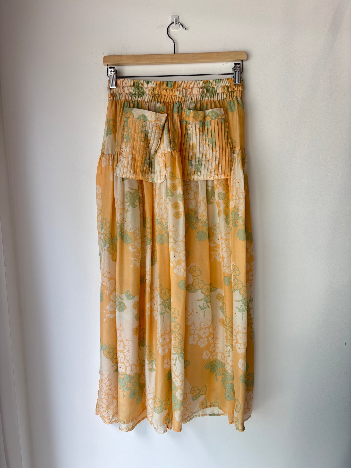 Flannel silk maxi skirt ~ size 1 (au 10)