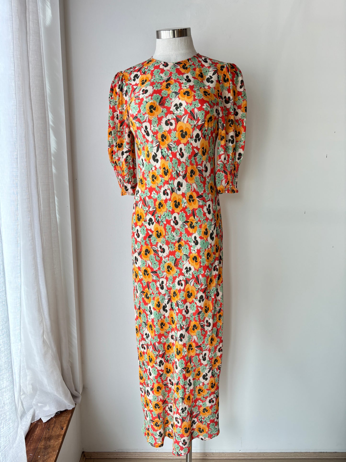 Rixo 'Jess' midi dress ~ size XS (au 8-10)