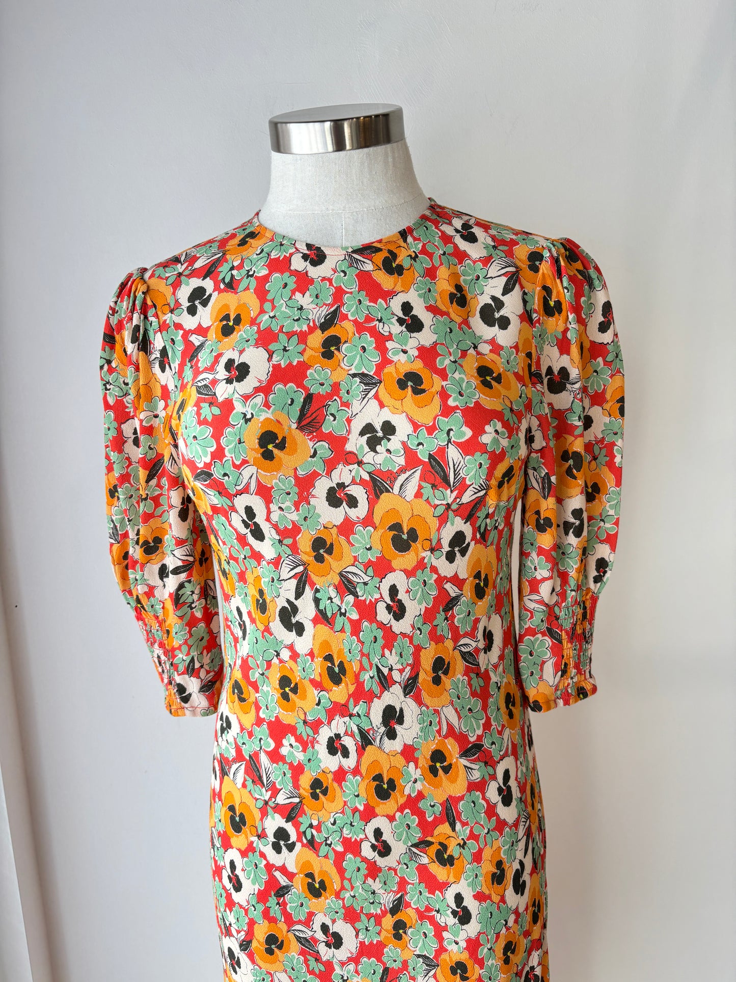 Rixo 'Jess' midi dress ~ size XS (au 8-10)