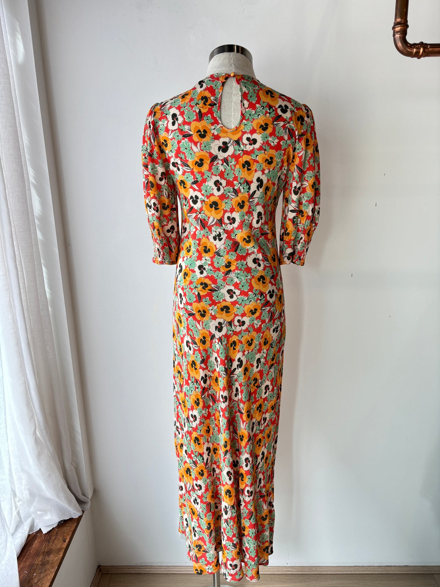 Rixo 'Jess' midi dress ~ size XS (au 8-10)