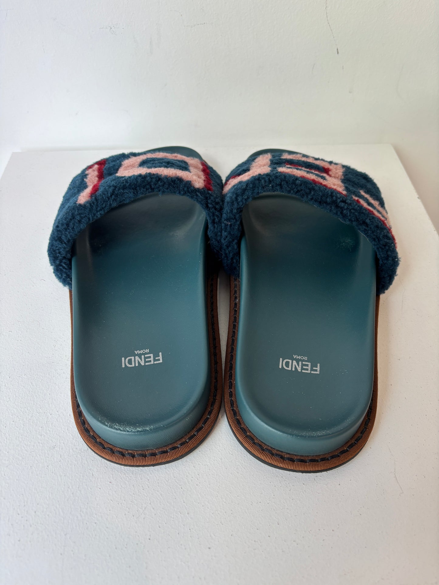 Fendi 'Shearling' Slides ~ size 37