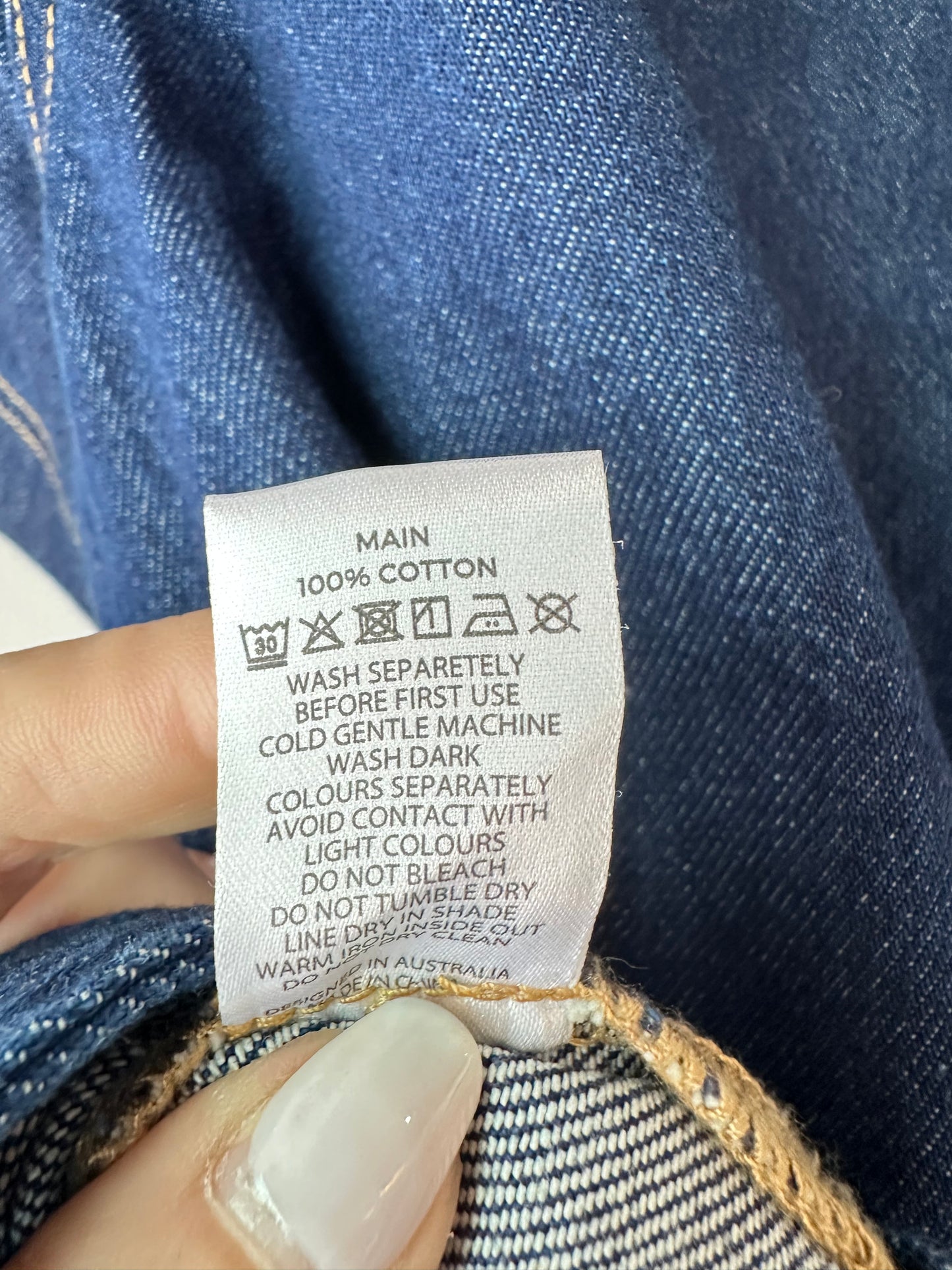 Kivari 'Paloma' denim shirt ~ size 10