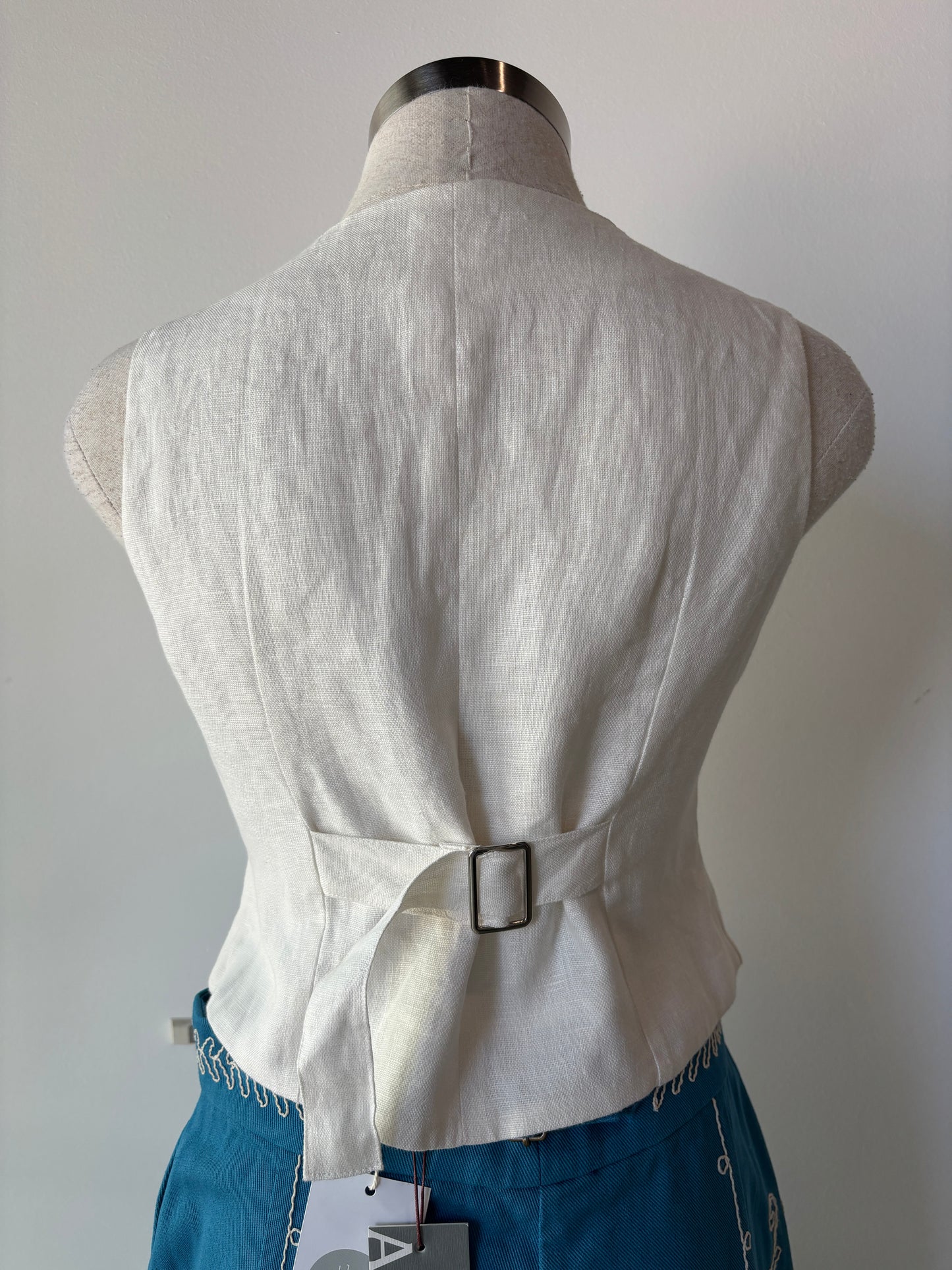 Flannel Linen Waistcoat ~ size 0 (au 8)