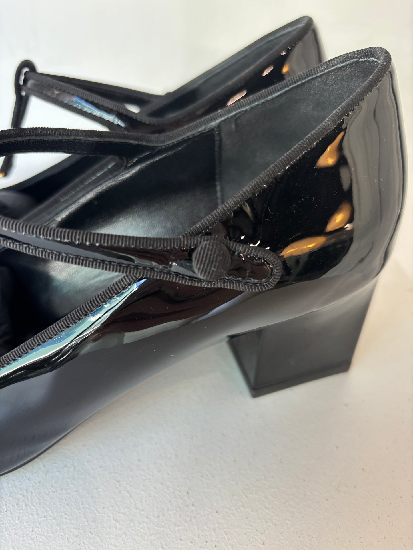 Celine patent T-Bar pumps ~ size 37.5