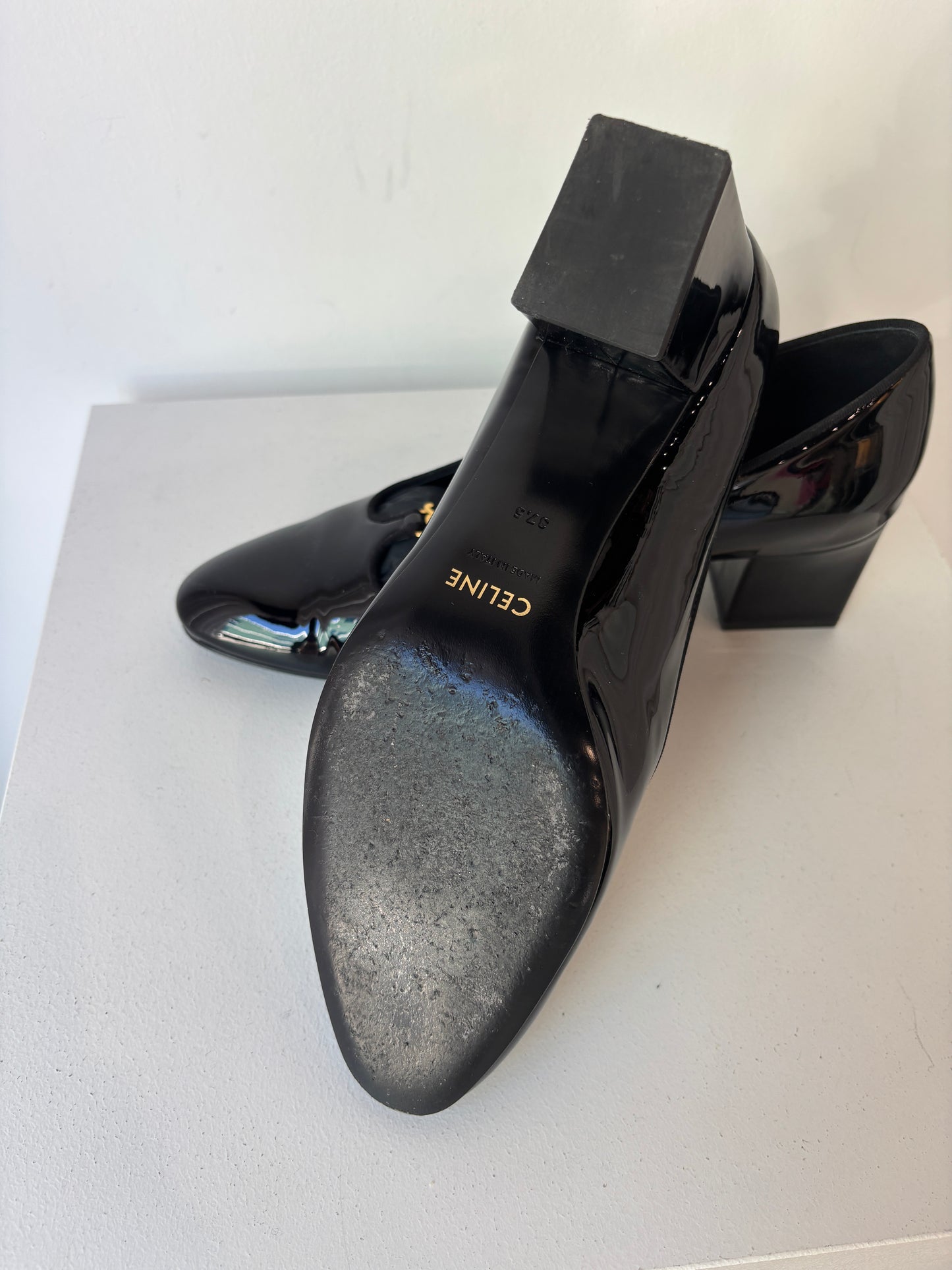 Celine patent T-Bar pumps ~ size 37.5