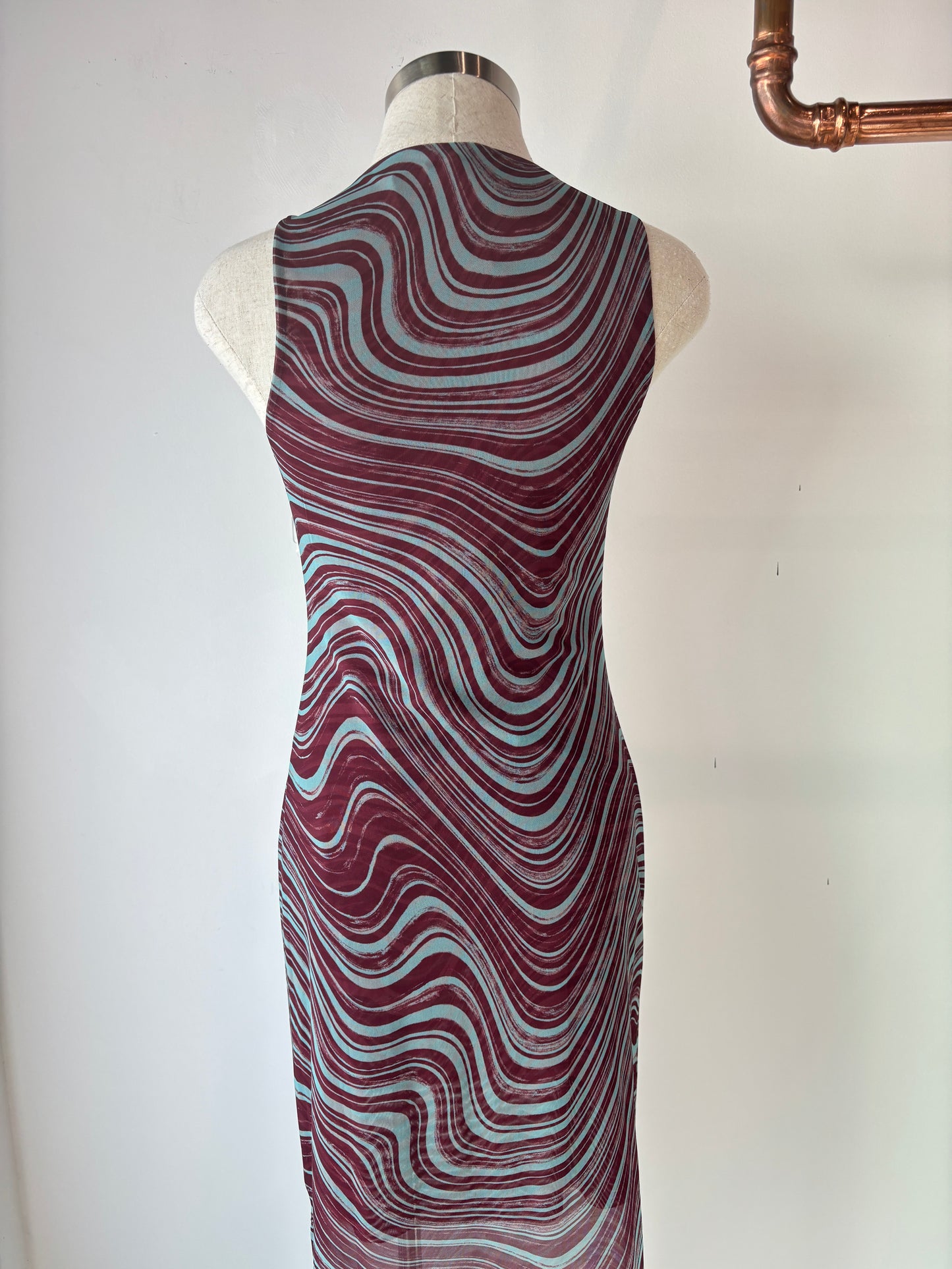 & Other Stories mesh midi dress ~ size S