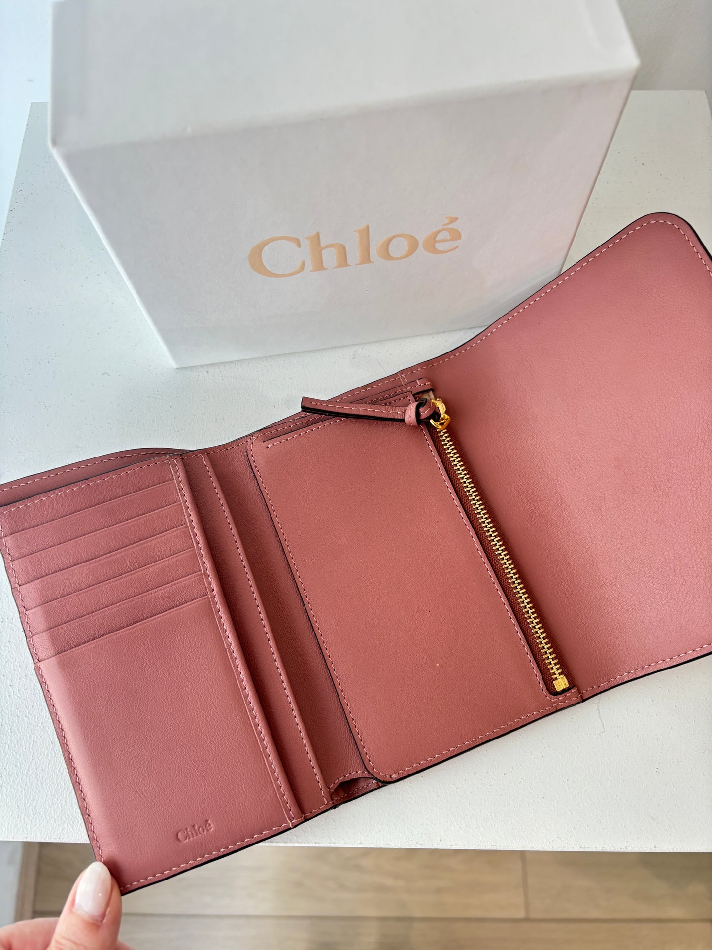 Chloe 'Alphabet' tri fold wallet