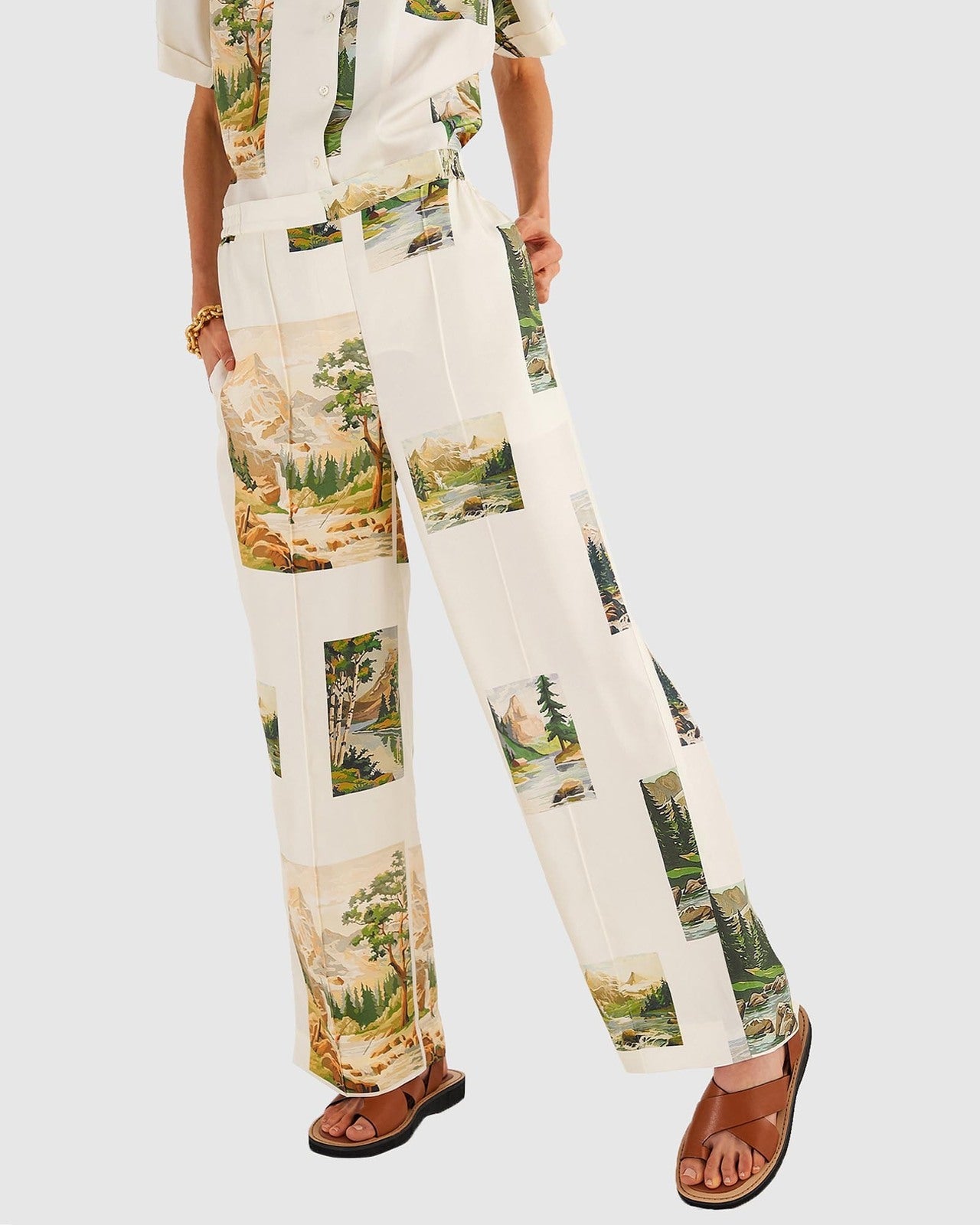 Oroton 'Campsite' Print Pants ~ size 12