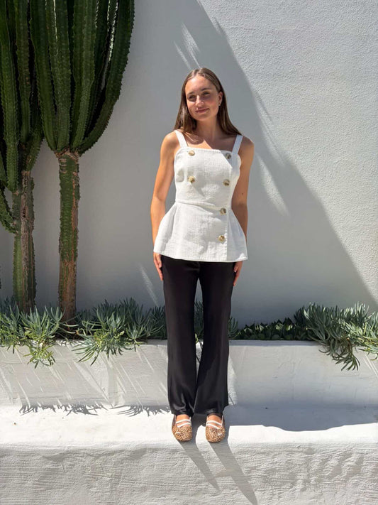 Silk Laundry Flare Pants ~ size Small