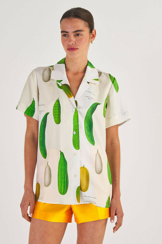 Oroton 'Summer Vegetable' Shirt ~ size 8