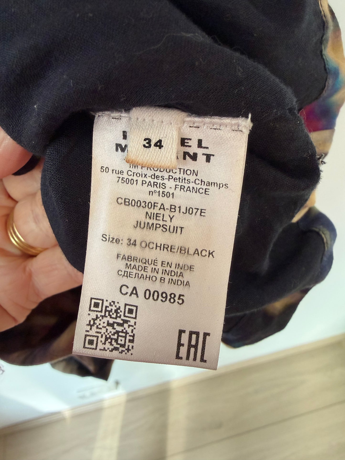 Isabel Marant 'Niely' Jumpsuit ~ size 34 (au 6)
