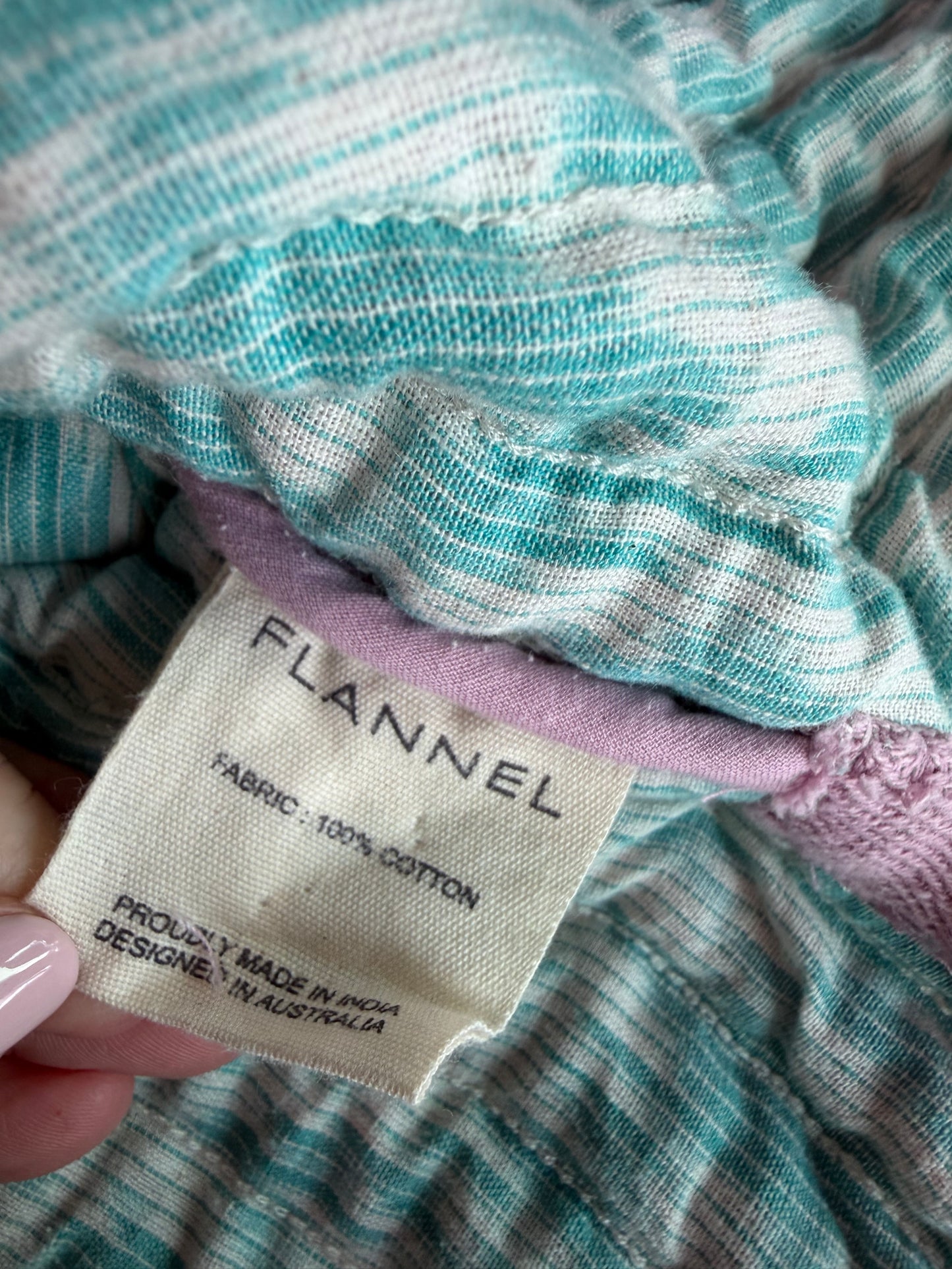 Flannel Quilted Jacket ~ size Medium/Large