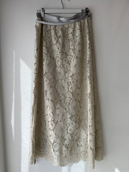 Flannel Lace Wrap Skirt ~ Small/Medium