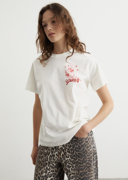 Ganni 'Celestial Poster' Tshirt ~ size Medium