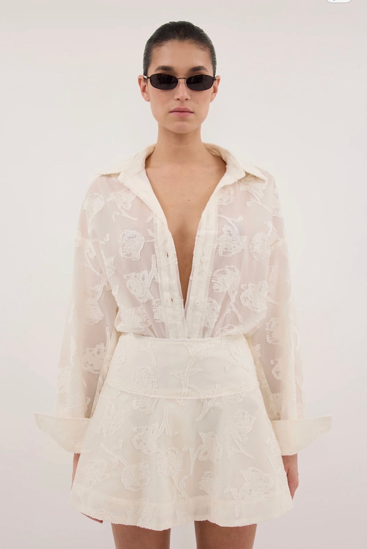 Dissh 'Azalea' cream shirt ~ size 4
