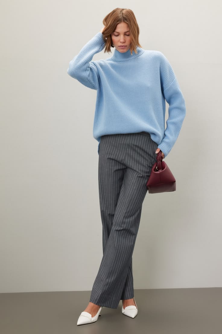 Ganni Pinstripe Pants ~ size 36 (au 8)