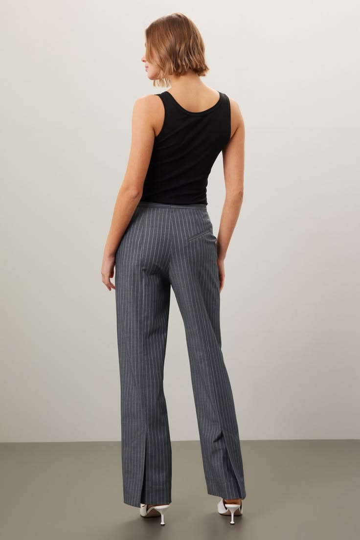Ganni Pinstripe Pants ~ size 36 (au 8)