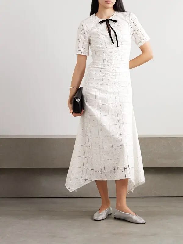 Ganni 'Broderie Anglaise' Dress ~ size 38 (au 10)