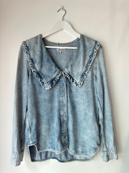 Ganni denim shirt~ size 40 (au 12)