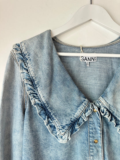 Ganni denim shirt~ size 40 (au 12)