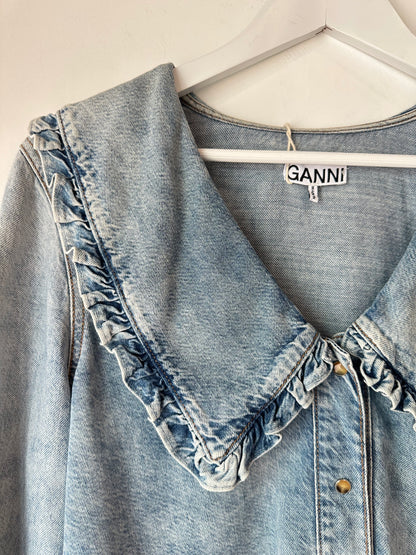 Ganni denim shirt~ size 40 (au 12)