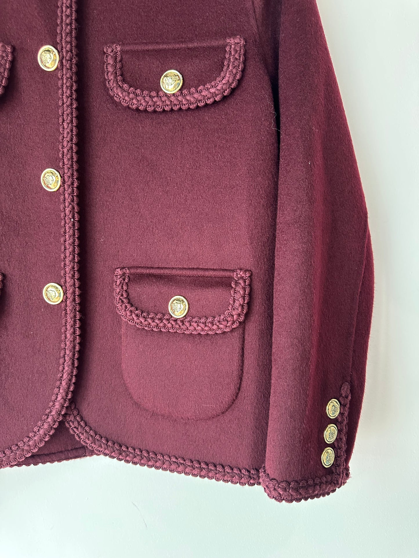 Sandro 'Jilliane' plum jacket ~ size FR36 (au 8)