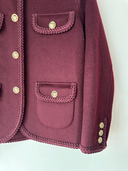 Sandro 'Jilliane' plum jacket ~ size FR36 (au 8)