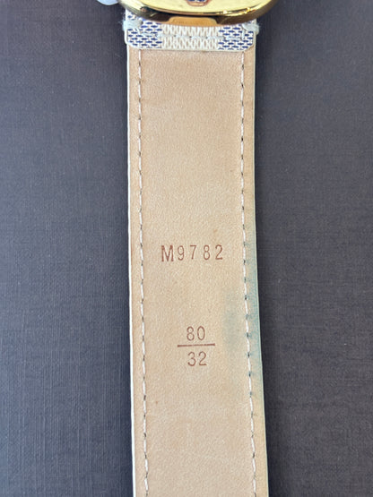 Louis Vuitton 'Damier Azur' Belt