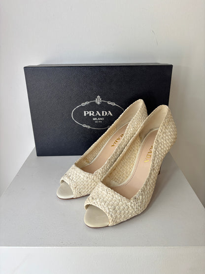 Prada woven heels ~ size 37.5
