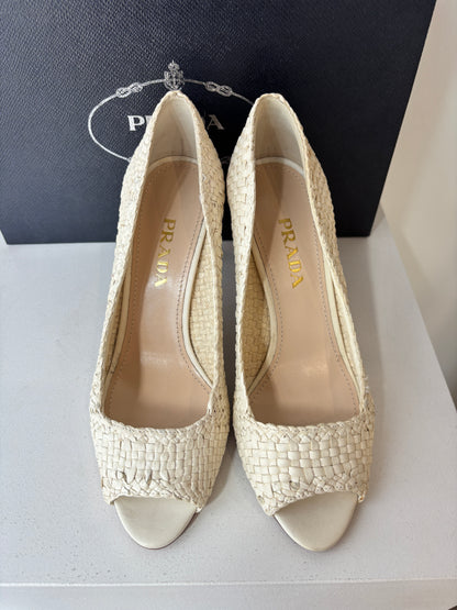 Prada woven heels ~ size 37.5