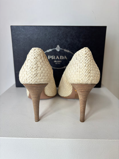 Prada woven heels ~ size 37.5