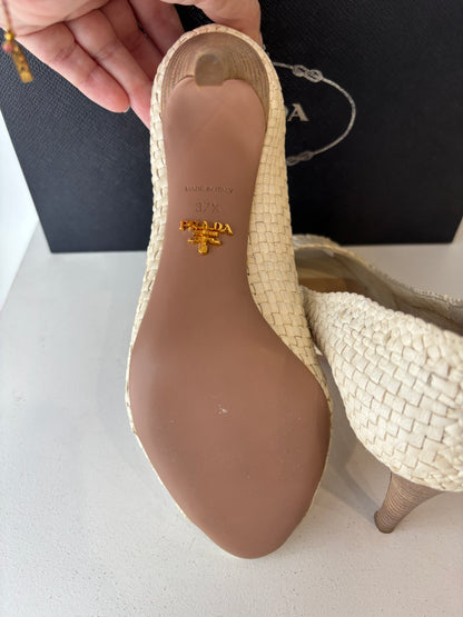 Prada woven heels ~ size 37.5