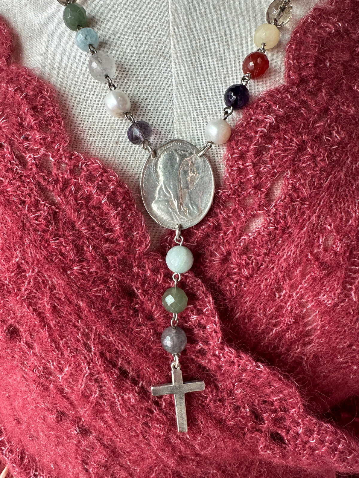 Beaded Necklace with Vintage Charm