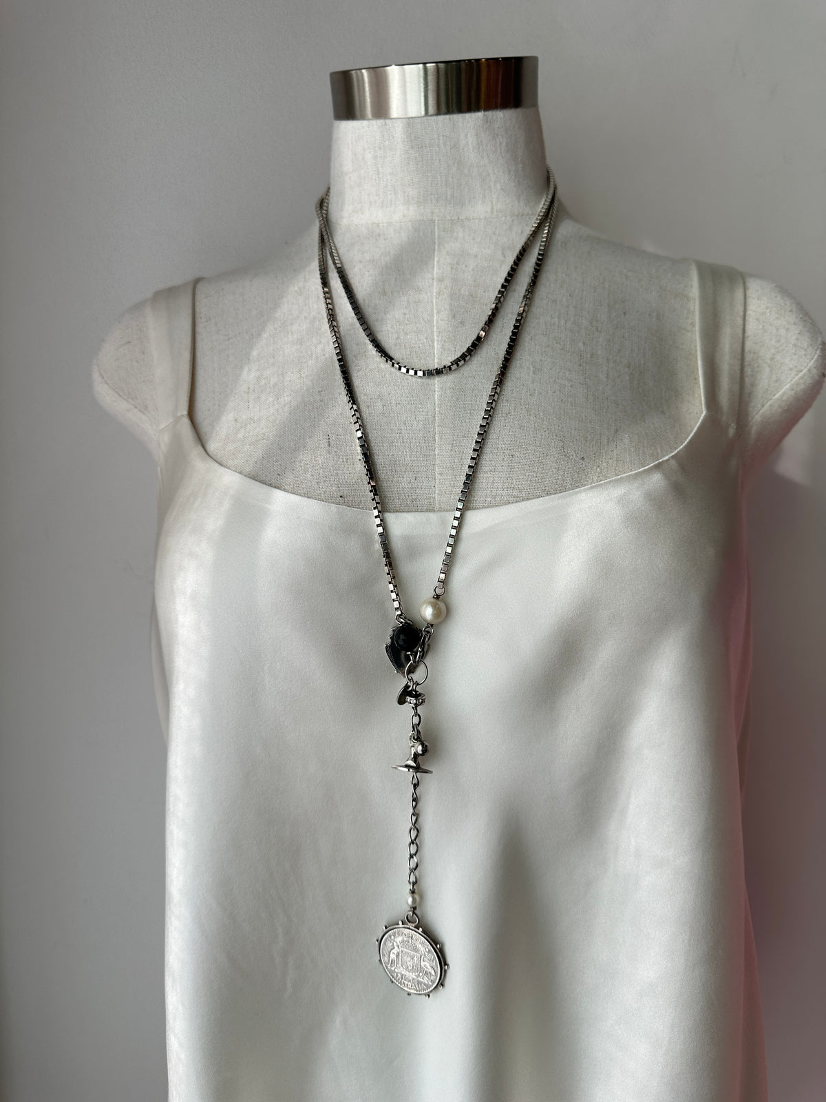Fiorina Box Chain & Charm Necklace