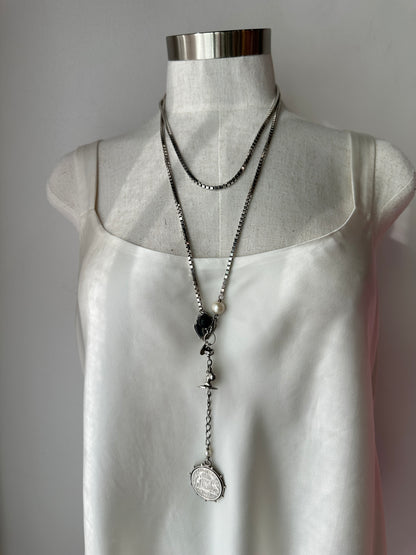 Fiorina Box Chain & Charm Necklace