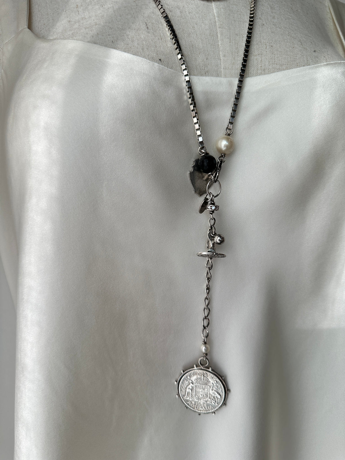 Fiorina Box Chain & Charm Necklace