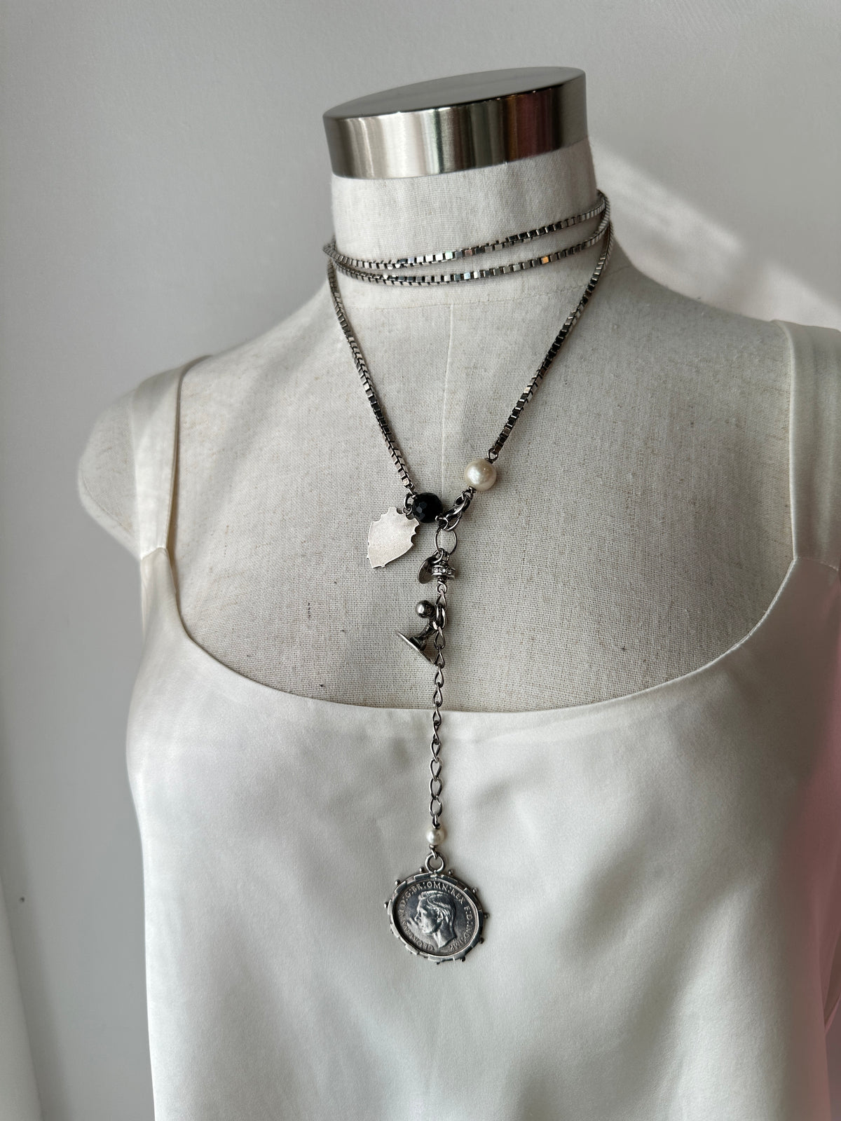 Fiorina Box Chain & Charm Necklace