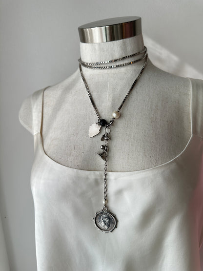 Fiorina Box Chain & Charm Necklace