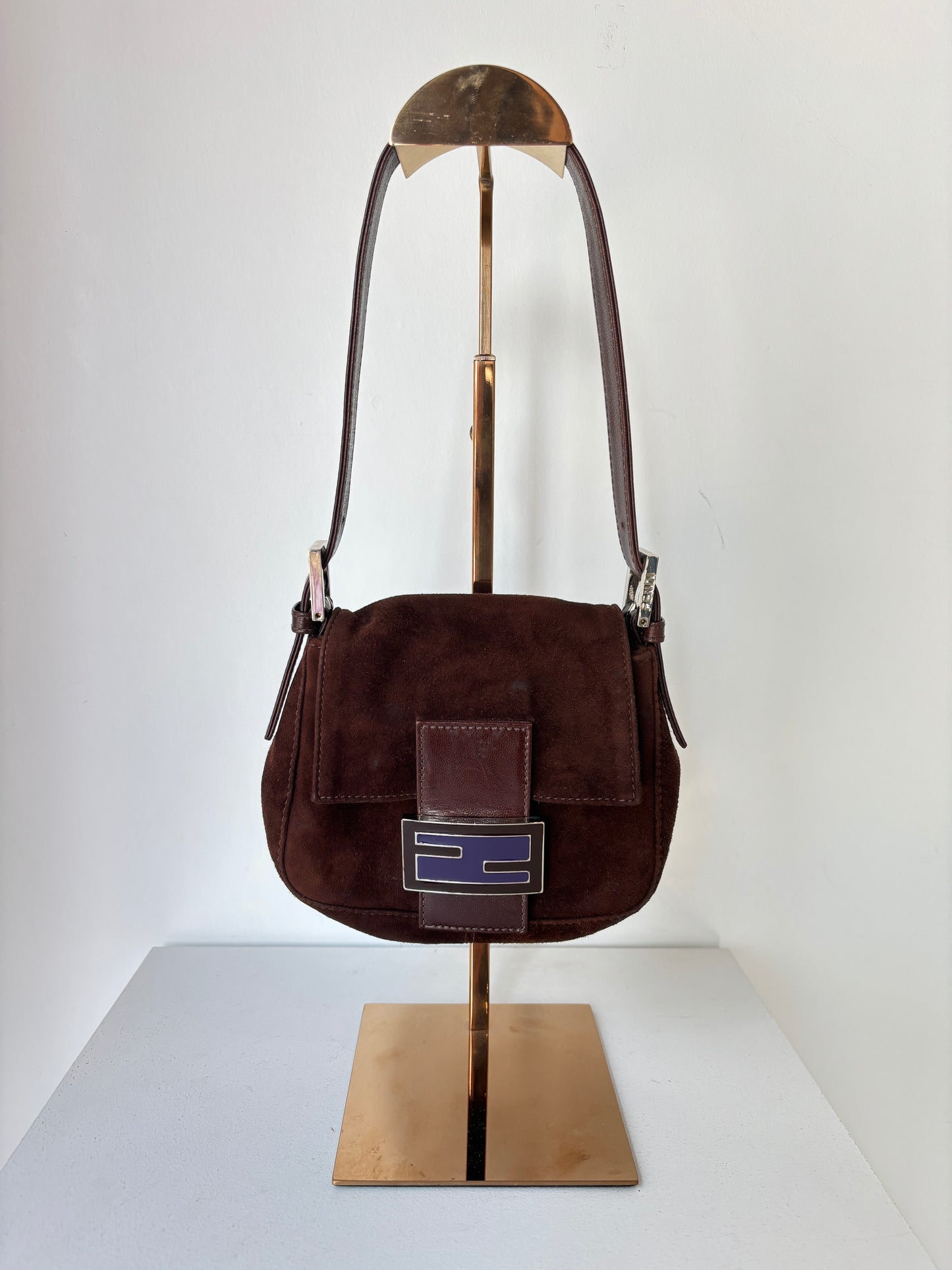 Fendi suede shoulder bag