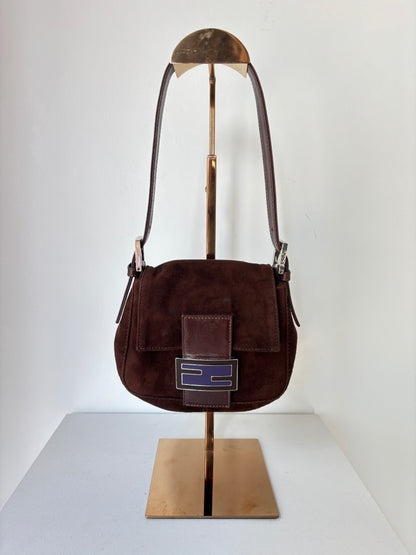 Fendi suede shoulder bag