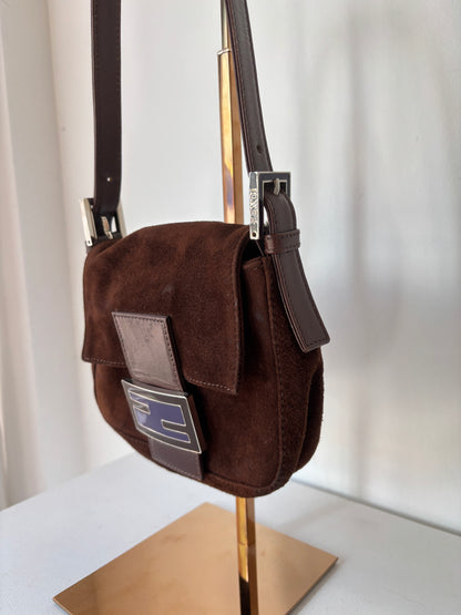 Fendi suede shoulder bag