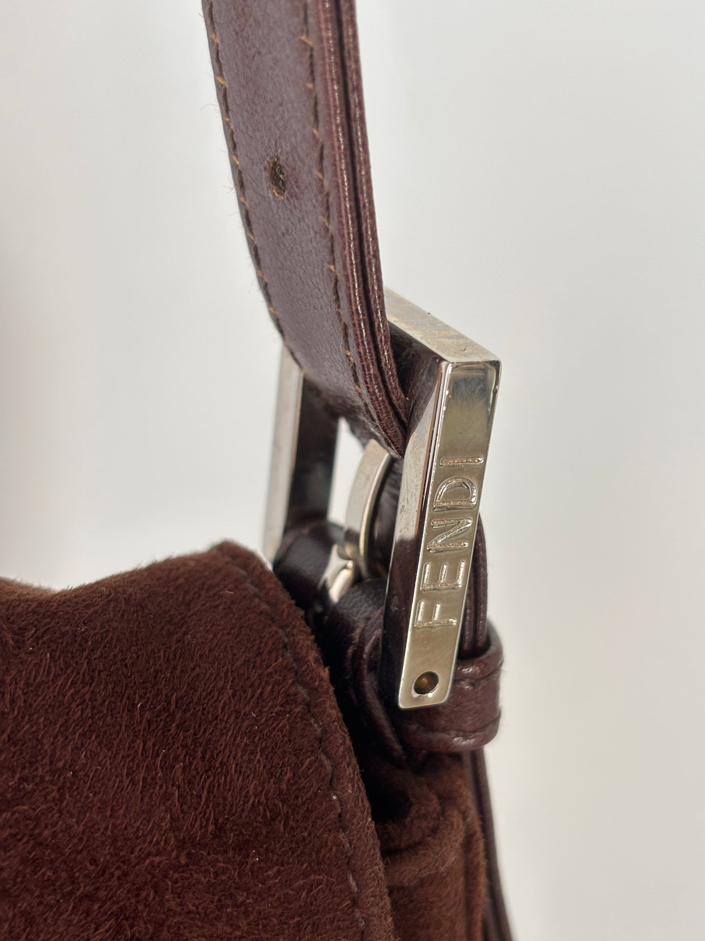 Fendi suede shoulder bag